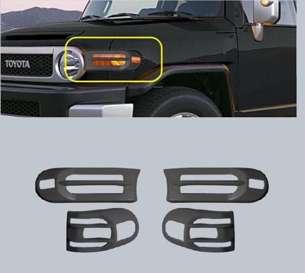 ABS Plastic LED Headlamp Cover Auto Accessories for Toyota Fj Cruiser Light Shade