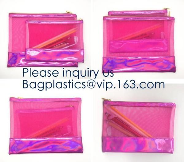 Biodegradable Clear EVA Plastic Zipper Bag/ Cosmetic Packaging Bag,Travelling eco eva Beauty Cosmetic Bag, BAGEASE PACK