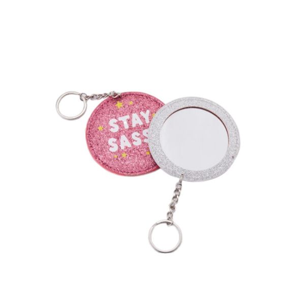 Miroir de maquillage de voyage de cuir d'unité centrale de miroir de Mini Pantone Metal Cosmetic Pocket