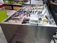Congelador congelado rápido do armazenamento frio do refrigerador da exposição do supermercado fino dos aços 201# inoxidáveis