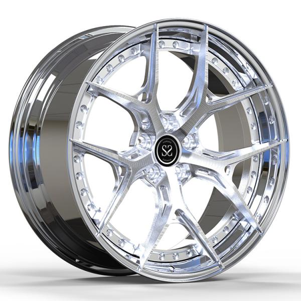 As 2 partes polonesa forjaram bordas Taggered 19 21 polegadas de 5x112 cabido a Audi RS5