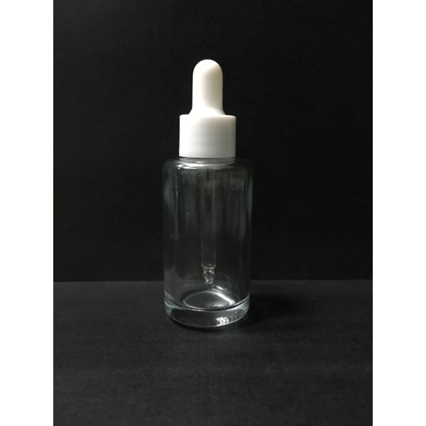 Transparent 30ml Essential Oil Bottles Glass Dropper Bottle With Plastic Cap Skincare Packaging