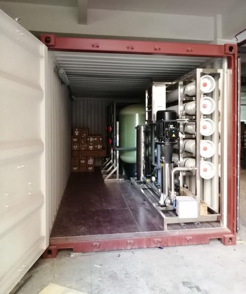 Sistemas industriais do RO da osmose reversa da agricultura 50000GPD de planta de tratamento da água boa subterrânea no recipiente móvel