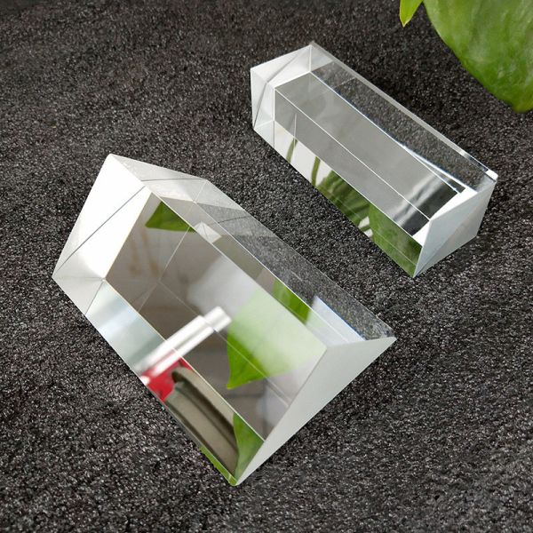 Rainbow Cube Total Station Pole Prism Shape Customizable Optical Right Angle Glass Crystal Ball