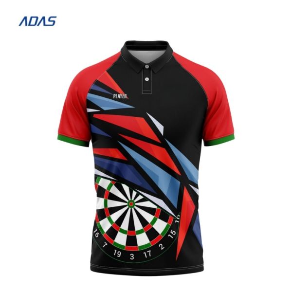 Custom Free Design Dart Jersey Polo With Pockets Team Sublimated Dart Sport Shirts