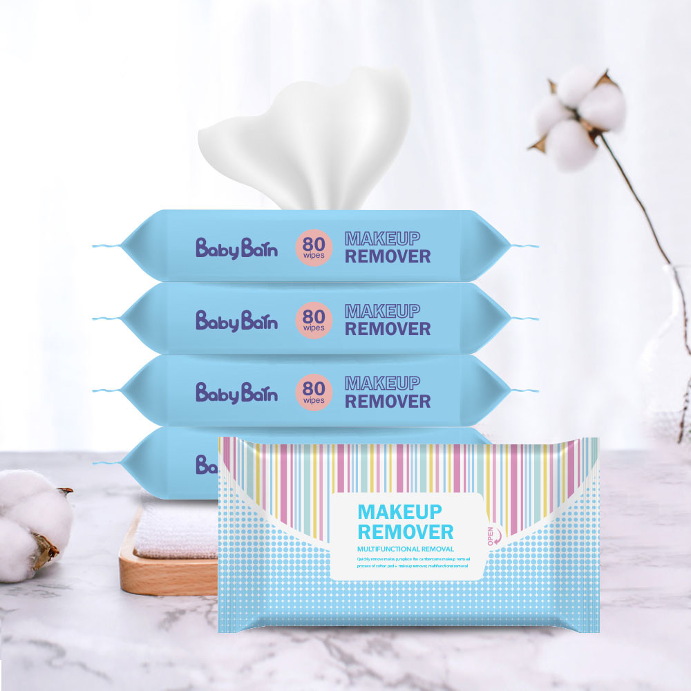 Fragrance Free make up remover cleansing wipes disposable wet wipes Gentle for all Skin Types