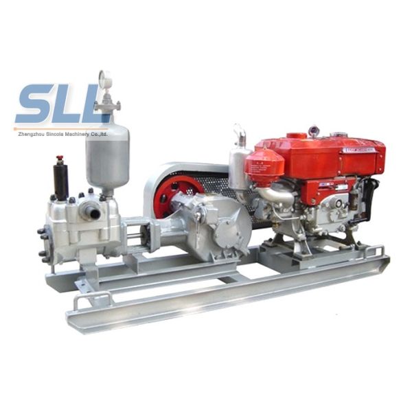 Low Noise Mortar Grout Pump , Electric Grout Pump With Skid Chassis SG130-20