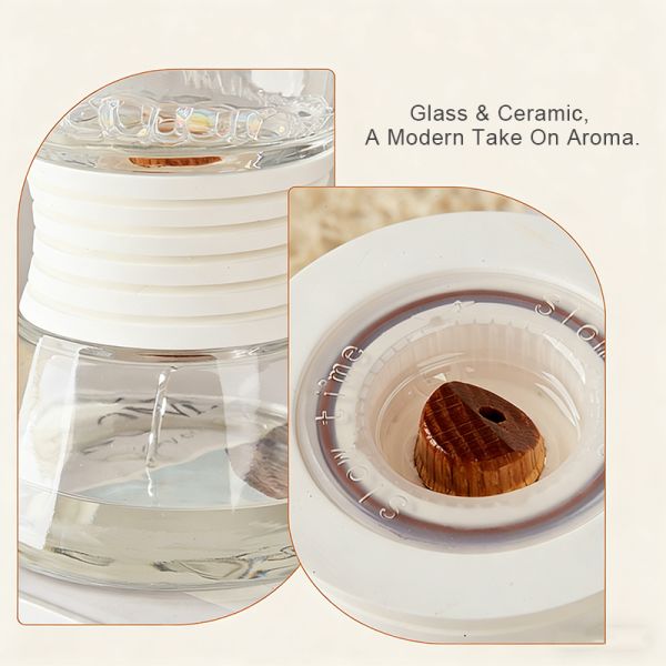Hourglass Design Glass Home Aroma Diffuser White Office Fragrance Diffuser