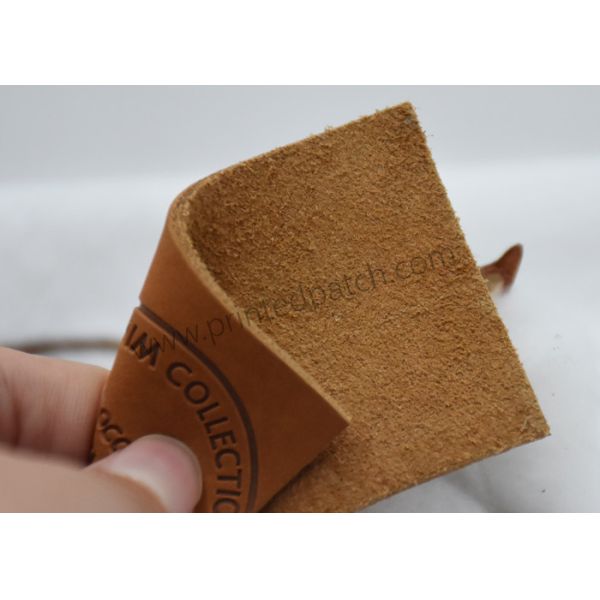 0.8mm 1.2mm кожаное Джин латают полные бирки одежды кожи с сохраненным природным лицом