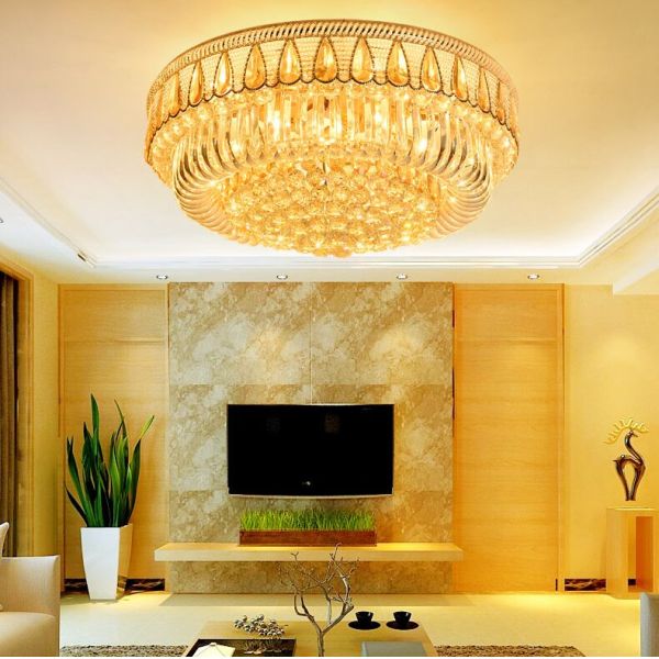 Wholesale Luxury Modern LED Crystal Ceiling Light for Living Dining Room