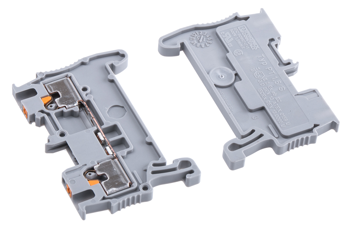 Phoenix Contact Push In Din Rail Terminal Blocks 3208100 PT 1,5/S Feed Through