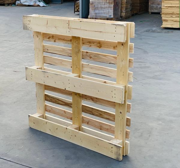 Heavy Duty Heat Treated Pallets Economic 4 Way Entry Pallet Reinforced Durable Warehouse