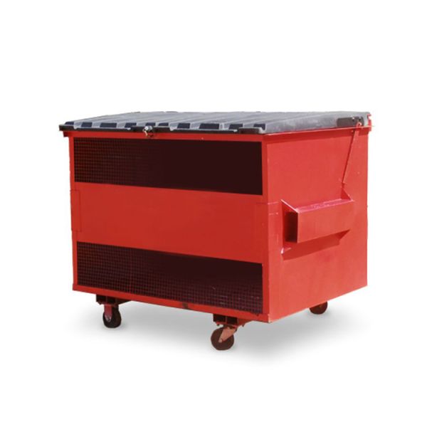 1.5m Open Top Front Lift Bin Stackable Design Garbage Truck Compatible Waste Management