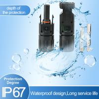 Mâle/femelle imperméables de cables connecteur du panneau solaire IP67 1 paire