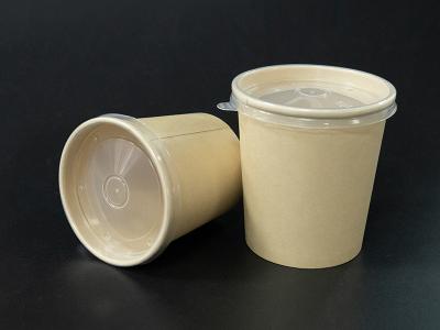 No Deformation Paper Biodegradable Soup Cups Disposable 16oz For Home