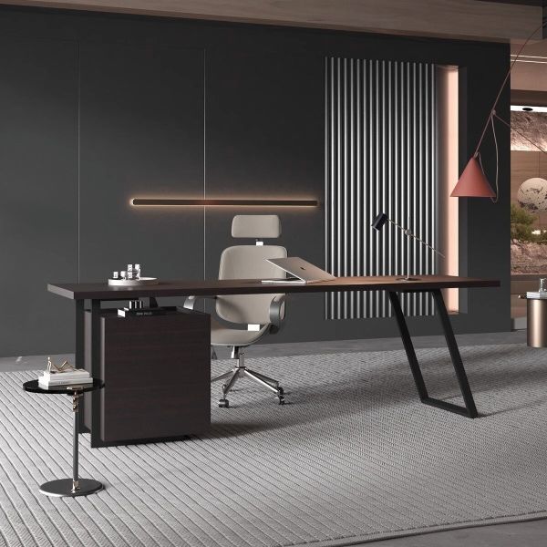Large 2m Boss Manager Desk With High Back Swivel Chair Set