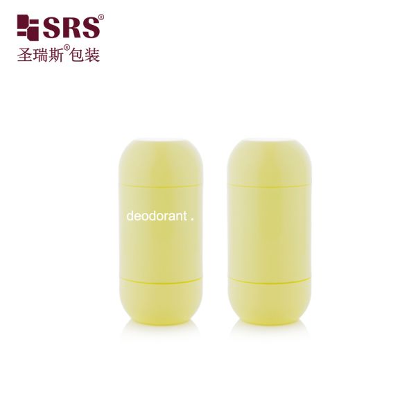 D054 30ml Cute Empty PP Deodorant Stick Container Round Bottom Top Packaging Bottom Filling