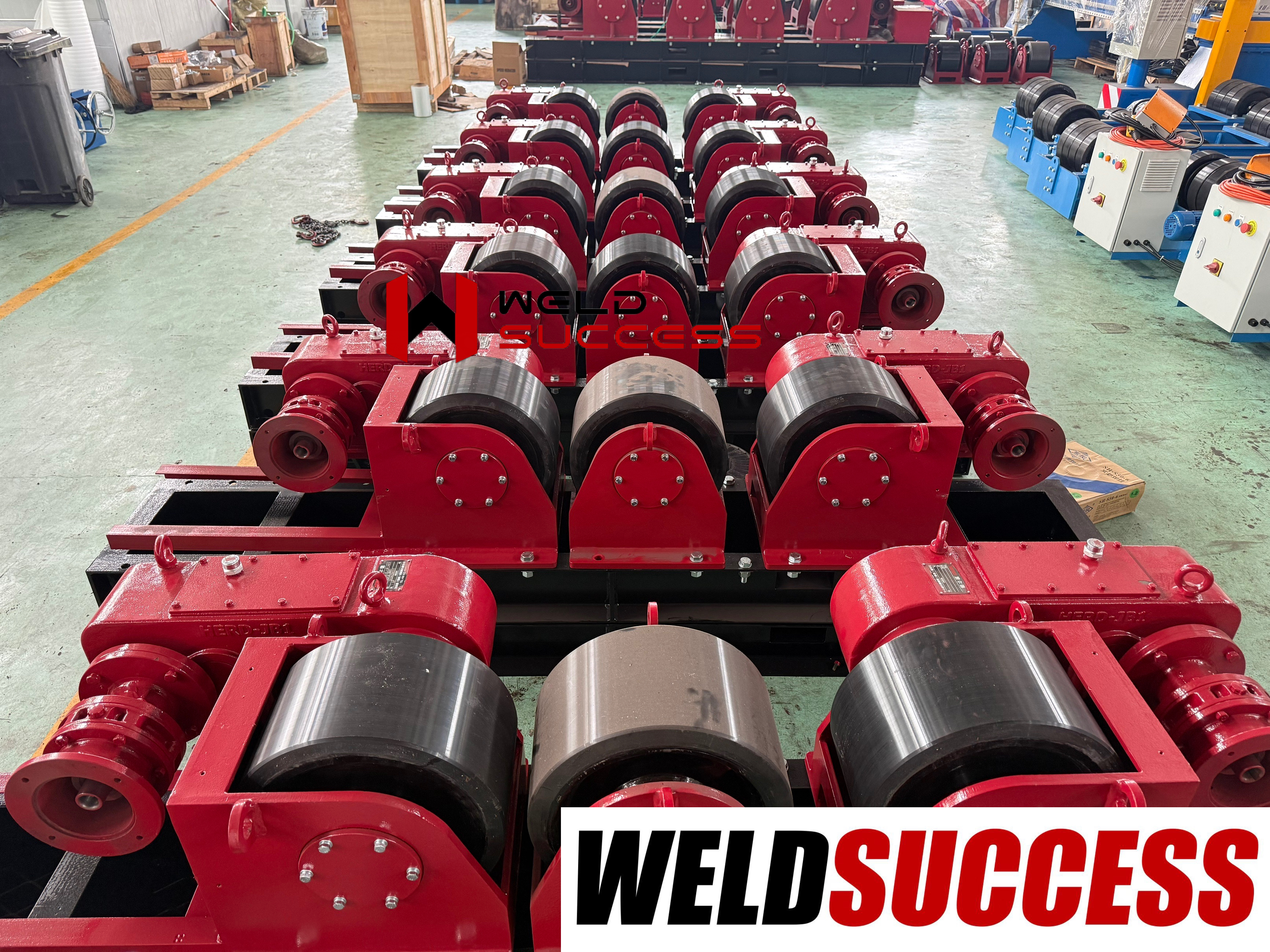80T Conventional Pipe Welding Rotator For Pipe Butt With PU With Bolt Adjustment