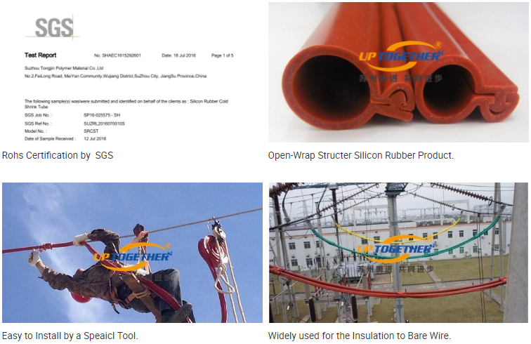 SR OLS Electric Line Cover , Non Flame Overhead Power Line Covers Φ12 - 39 . 8MM