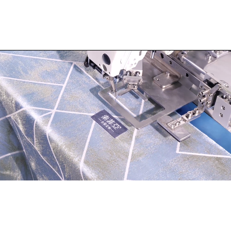 Lihua Industrial Pneumatic Pressing Label Sewing Machine for Curtain Fabric