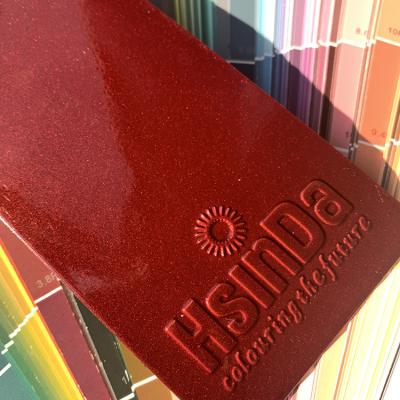 Resistência eletrostática da alta temperatura do pulverizador do revestimento metálico vermelho do poliéster da cola Epoxy