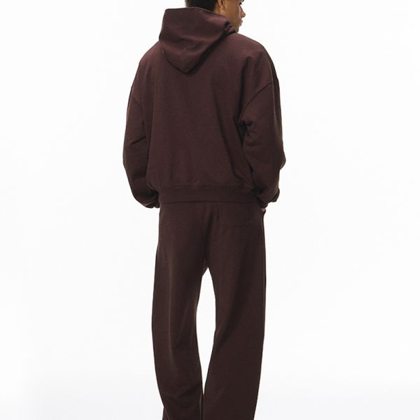 Boxy Cropped Hoodie, 380G Loose Fit Men’s Long Sleeve Hooded Sweatshirt with Pockets | OEM & ODM Supported, Custom Logo, Fabric & Color Available