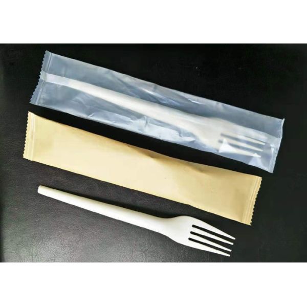 Kraft Paper Wrapper White 171mm Compostable Forks