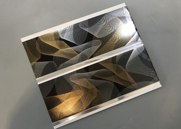 Hot Stamping Bathroom Wall Panels / Plastic PVC Wall Covering