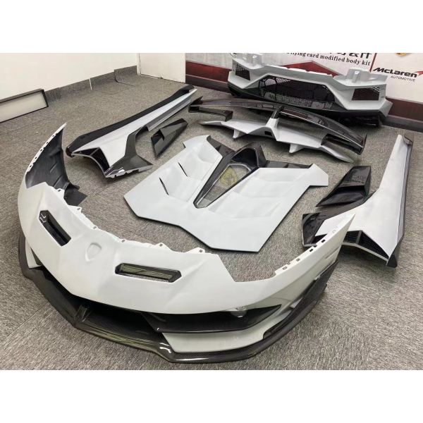 For Lamborghini Aventador LP700 LP720 Carbon Fiber Body Kit Aventador Upgraded SVJ Style Front and Rear Bumper Spoiler Body Kit