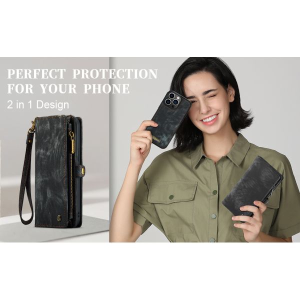 Samsung Compatible CaseMe Leather TPU Phone Cases for Iphone 13 14 Pro Max Card Slot