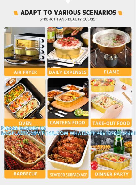 1400ml/3LB, Sturdy Aluminum Foil Pans With Lids For Cooking, Baking, Reheating, Freezer, Oven, Recyclable