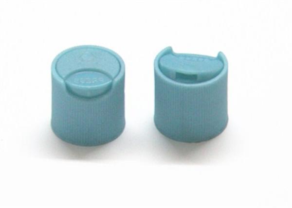 Purple / Blue Clear Plastic Caps ,  Light Pressure Plastic Container Caps