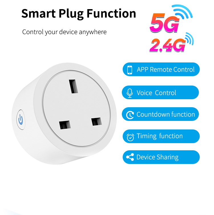 UK Smart Plug: Voice/App Control, 16A, Dual‑Band WiFi, Energy Monitor