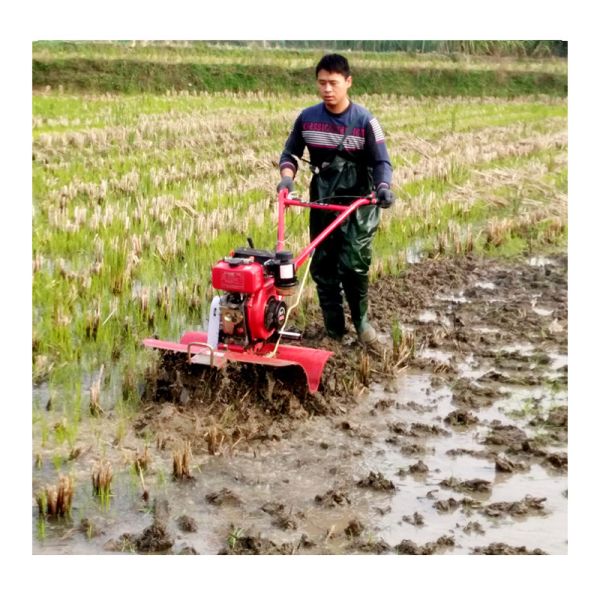 Gasoline Hand Push Power Four-wheel Drive Tiller for Agriculture Machinery Equipment