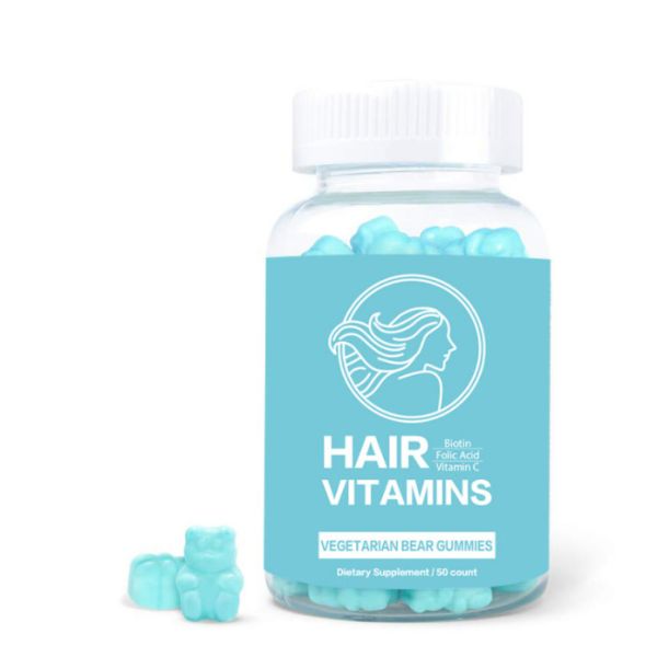 OEM Private Label Biotin & Collagen Hair Growth Gummies 60/Bottle Sugar Bear Vitamins