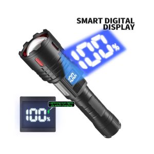 Powerful 1500-1600 Lumens LED Torch Flashlight with Rechargeable Type-C USB and