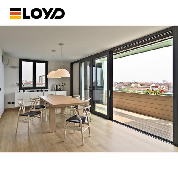 Highest Possible Thermal and Noise Insulation Aluminum Sliding Door with Double Glass
