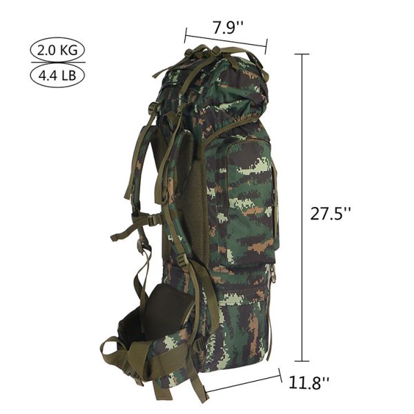 Big Outdoor Tactical Bag / Camouflage Army Military Travel Backpack Oxford With Rain Cover