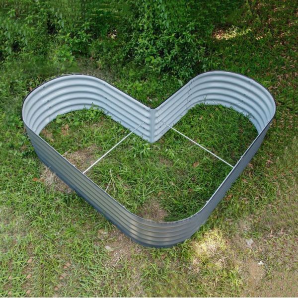 5.5*5.5*1.4 FT L Shaped Galvanized Raised Garden Bed Modern Style