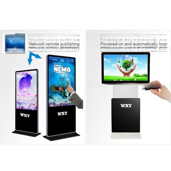 4K UHD 55 дюймовый светодиодный стенд на полу вертикальный интерактивный киоск самообслуживания с мини-компьютером Win10/11 OS