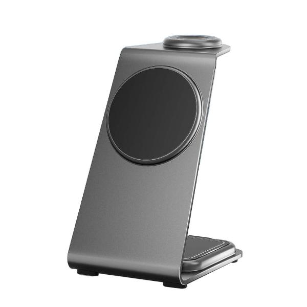 Carregamento sem fio de liga de alumínio magnético para dispositivos inteligentes USB-C Input Suporte a logotipo personalizado