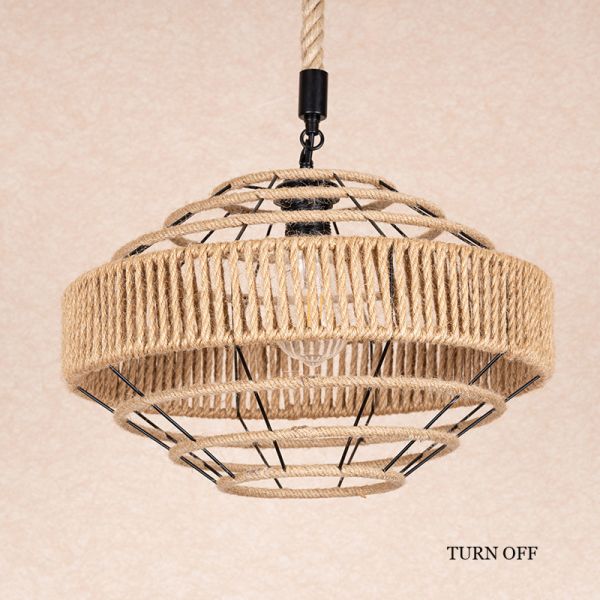 Retro Nordic Chandelier Clothing Store Industrial  Rope Headlight Lamp（WH-VP-202)