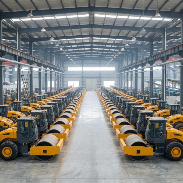 Double Drum Vibratory Old Used Road Roller  Heavy Duty Compactor