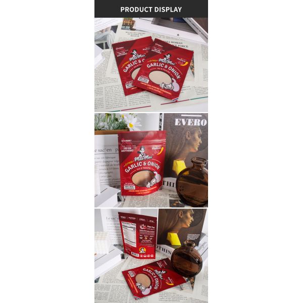 Moisture Proof Dried Food Packaging Bag With Matte Window And Tear Notch