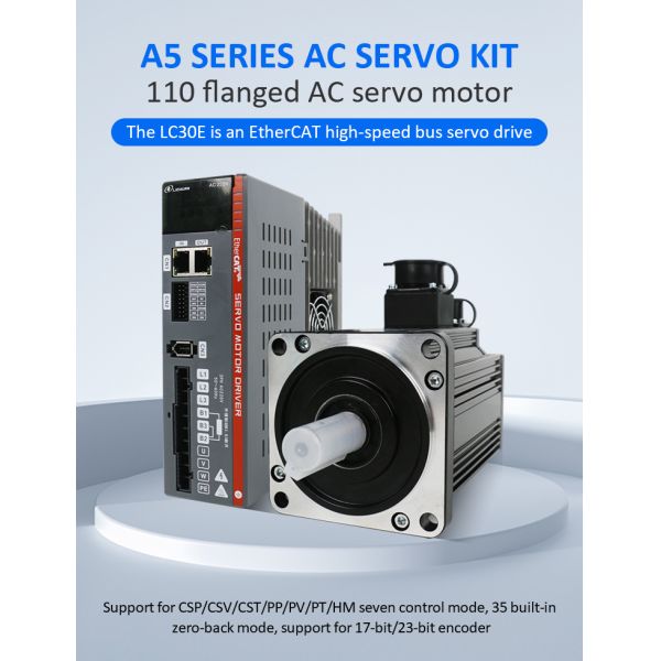 Lichuan AC Servo Motor Drivers Kit LC30E Series 4.0N.m 1.2KW 220V 5.0/6.0A 3000RPM IP65