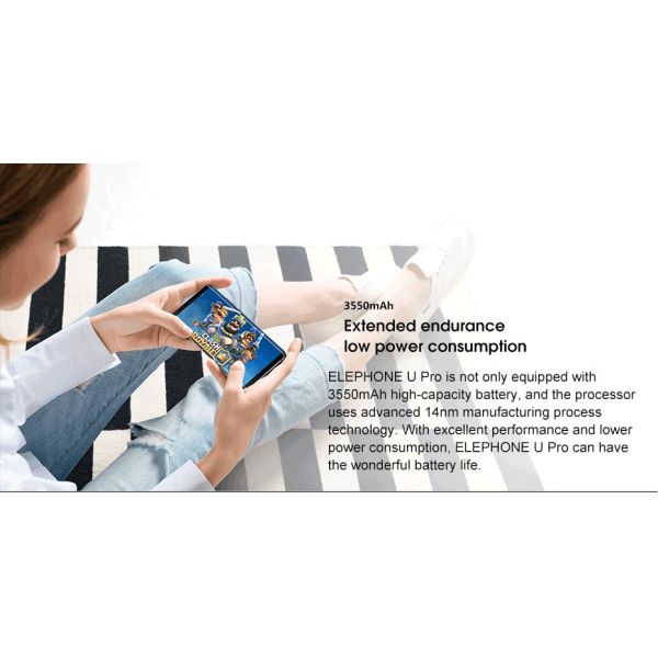 Mobile Phone, 4G Phone, Smartphone 18:9; Elephone U Pro, Snapdragon 660; 5.99'' FHD+; 6GB+128 GB;8.0 OS