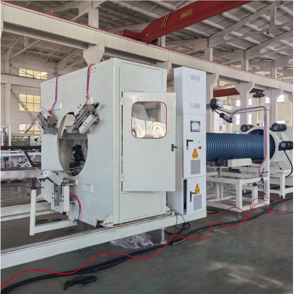 PVC PP PE Single Double Corrugated Pipe Extrusion Line With High Efficiency Pipe Machine