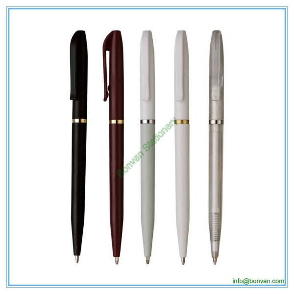 simple twist promotional hotel ballpoint pen, low price pens