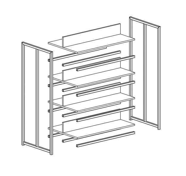 4-Layer Adjustable Supermarket Shelves Black Painted Metal Retail Racks with Mobile Heavy Duty for Tools Garage Food Storage