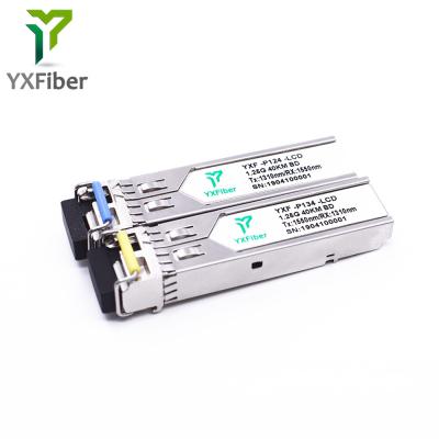 Módulo do transceptor da fibra ótica do conector FTTX 40km 1.25G SFP do LC